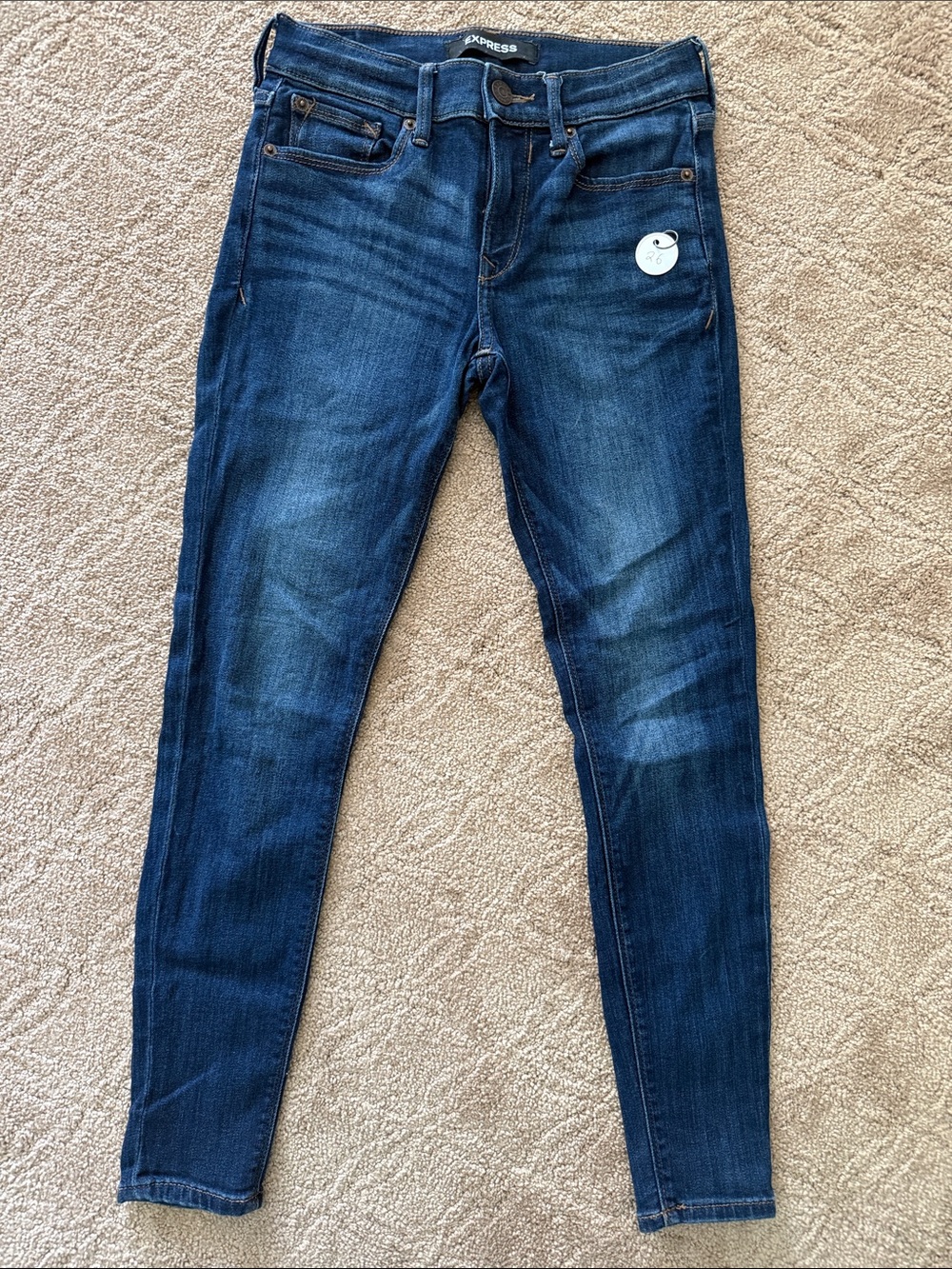 Express Dark Blue Skinny Jeans - Express
